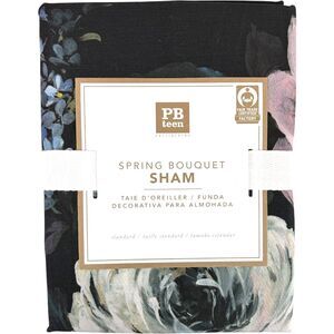 Pottery Barn Teen Spring Bouquet Floral Cotton Percale Standard Pillow Sham NEW